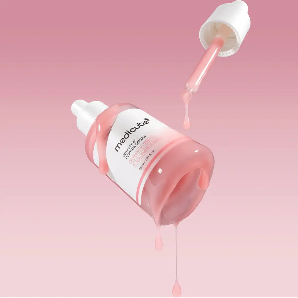 Medicube PDRN Pink Peptide Serum aux peptides, améliore l'élasticité de la peau déshydratée