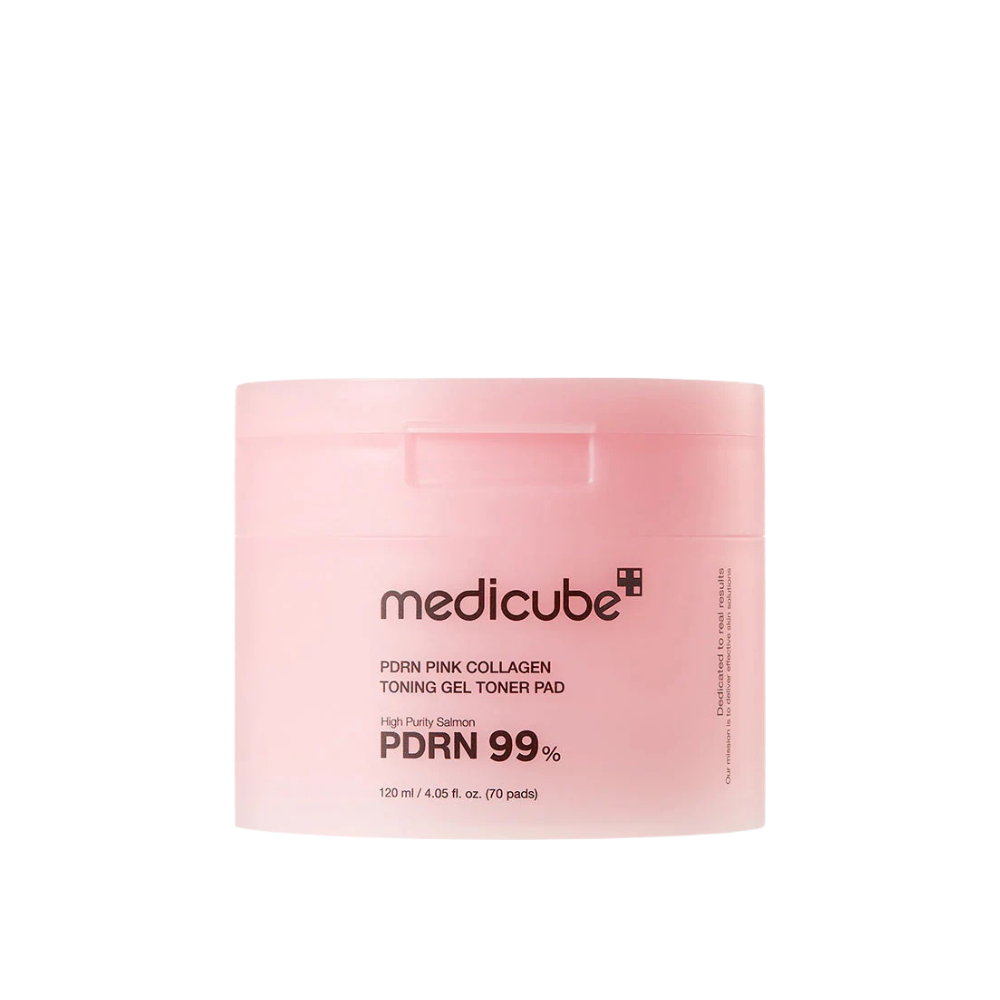 Medicube PDRN Pink Collagen Toner Pad, toner pads hydratants coréens au PDRN et collagène