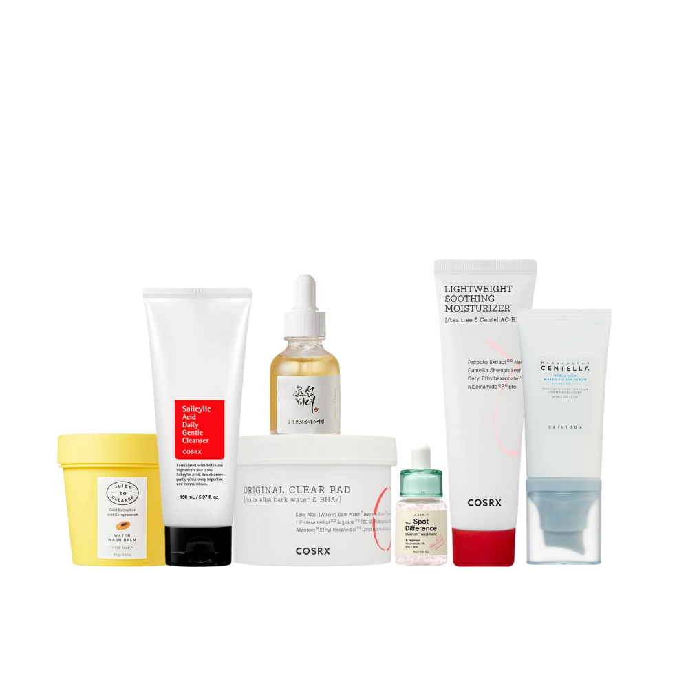 Routine Peau Acnéique K Beauty Cosmetics, coffret soin visage coréen purifiant pour peau à imperfections