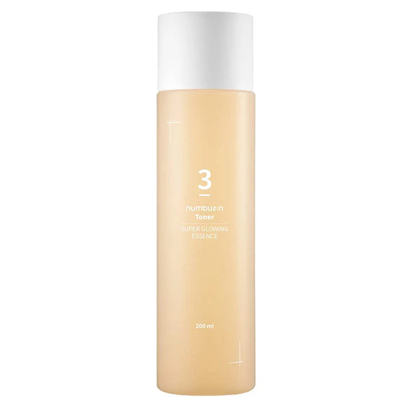 Numbuzin Toner 3 Super Glowing Essence, tonique coréen revitalisant à la niacinamide