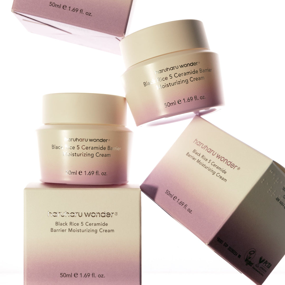 Haruharu Wonder Black Rice 5 Ceramide Barrier Moisturizing Cream 50 ml, pots et étuis, soin coréen K Beauty Cosmetics